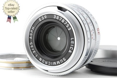 [Unused] Leitz Leica Summicron 35mm f/2 ASPH E39 Silver L39 LTM Lens From JAPAN