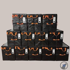  12 AMAZON COURIER LARGE DELIVERY STORAGE BAGS 28x24x20 BLACK LOT OF 12 TOTES