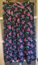 VTG Pendleton Country Sophisticates Skirt Womens 16 Blue Floral A-Line Long Maxi