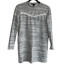 Forever 21 Gray Marled Long Sleeve Mini Sweater Dress Women's Small