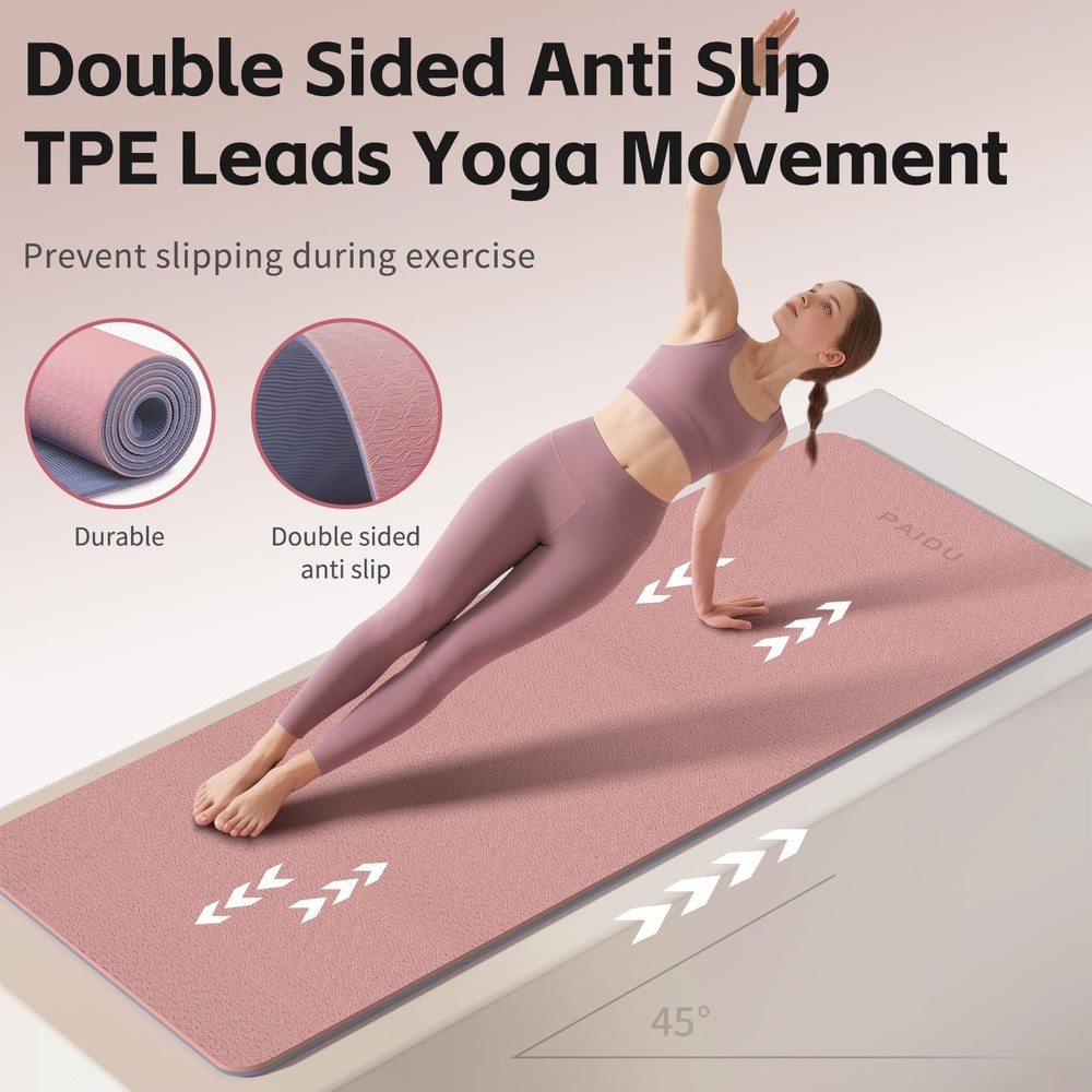 8mm Thick TPE Yoga Mat - Non-Slip, Odorless, SGS Certified Fitness Mat 8mm Thick TPE Yoga Mat - Non-Slip, Odorless, SGS Certified Fitness Mat