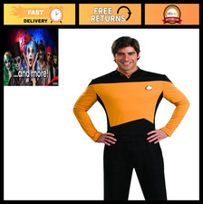 Deluxe Lt. Commander Data Costume Shirt - Star Trek Next Generation Outfit for A