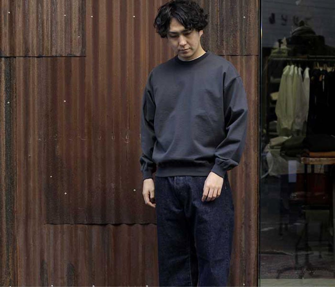 BATONER Degrease Crew Neck Knit Gray M Men's Swea… - image 7