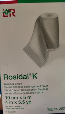 Rosidal K Kurzzug-Binde 10cmx 5m Dehnung 90% gedehnt ca.5m ungedehnt ca.2.5m