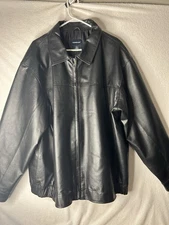 Harbor Bay  Men’s Leather Blazer Bomber Jacket 2XL Great look! 