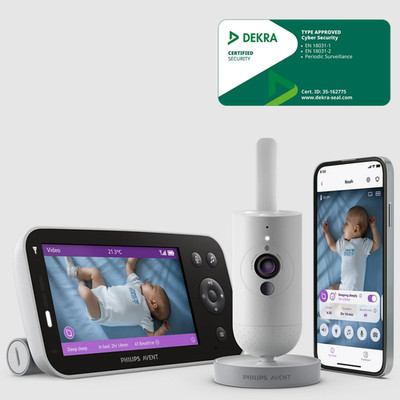 Philips Avent Premium Connected Baby Monitor SCD973/26   mit Bett/Wand-Halterung