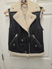 Coach 1941 Authentic Moto Vest Shearling Calfskin #55080  Vtg Large Size 2 EUC