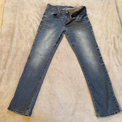 T.K. Axel Men's Jeans Addison Slim Straight Stretch Size 32x34 Medium Blue Denim