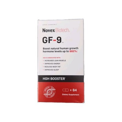 Novex Biotech GF-9 GH Boosting Supplement 84 Count - EXP 6/2027+ Dented Box