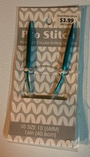 New Pro Stitch Aluminum 16  Circular Knitting Needles US Size 10 6mm 