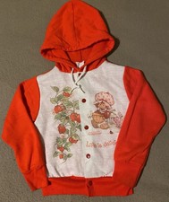 Vintage Strawberry Shortcake Baby girl hoodie size 4t 80s