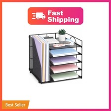 LEKETREE Desk Organizers and Accessories, 5-Tier Paper Letter Tray Organizer ...