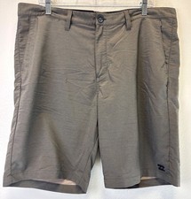 Billabong Mens Quick-Dry Stretch Hybrid Shorts Gray Casual Lightweight Size 38