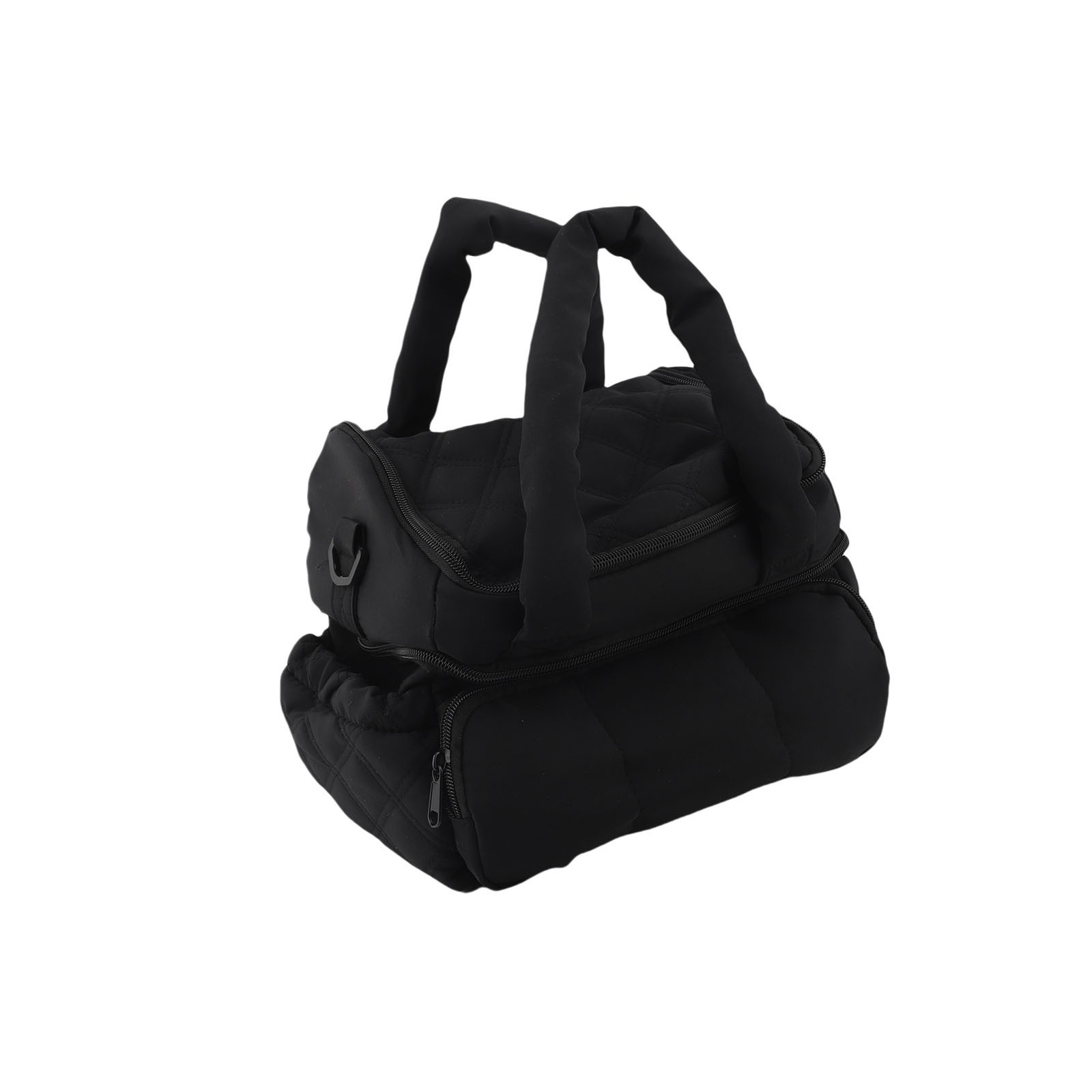 Double Deck Insulated Lunch Box Quilted Leakproof Reusable Large Lunch Cooler Fo
