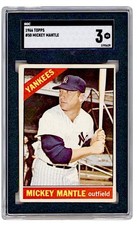 1966 Topps Mickey Mantle #50 SGC 3 New York Yankees