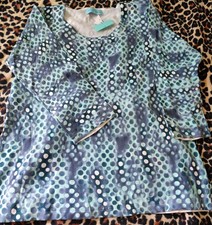 Rita Pfeffinger Pullover blau-weiße Punkte G...