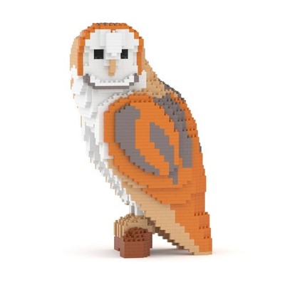 JEKCA Building Blocks,Bricks,Bausatz,Barn Owl, Baby-Eule,Bird,29 cm Höhe