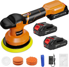 Cordless Buffer Polisher Kit With 2 Pack 2000mah 21v Batteries 6 Inch Car Waxer