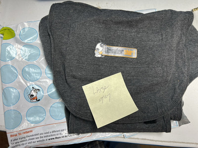ThunderShirt Dog Anxiety Jacket  Size LARGE GREY NEW Calming Vest 24''-32'' 40-70#