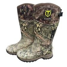 Tidewe Neoprene Rubber Hunting Boot Mens 5 Mossy Oak Camo Pull On Waterproof