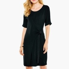 Nic + Zoe Knit Tie Dress Black Onyx Medium