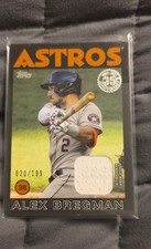 2021 Topps - 1986 Topps Baseball Relics Alex Bregman #86R-AB Black /199 (MEM)