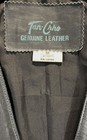 Vintage Tan-Chho Men's Black Genuine Leather Vest Snap Front Biker Sz M — photo 3