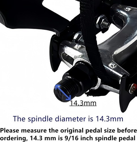 YBEKI Pro-Grade Spin Bike Pedals with Toe Clips & 4D Adjustable Straps - 9/16... - Picture 3 of 7