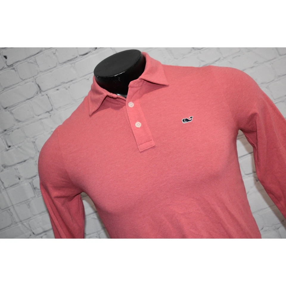 Camisa polo masculina golfe Vineyard Vines tamanho grande 16 Edgar Town poliéster algodão - Imagem 3 de 4