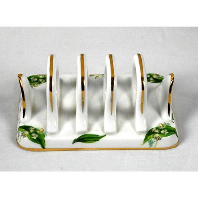 Vintage Hammersley & Co. Fine Bone China Lily of the Valley Toast Rack RARE