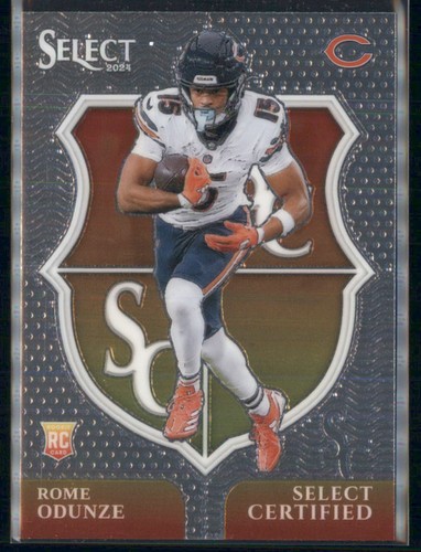 Rome Odunze #10 2024 Panini Select Certified Rookie card