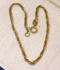 9ct gold Singapore twist bracelet Italian 7.5 inch layer stack not scrap