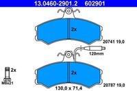 ATE Bremsbelagsatz Scheibenbremse 13.0460-2901.2 FüR Fiat Peugeot Ducato J5 C25