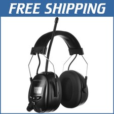 Digital Display Noise Reduction Earmuffs with AM/FM Radio - 25dB Protection
