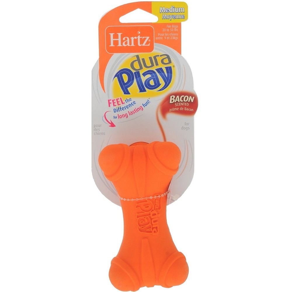 Hartz Dura Play Soft Dog Bone Toy, Assorted Colors 1 ea Small, green 