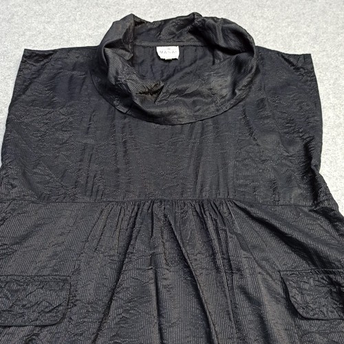 Masai Femmes Robe Tunique Taille XXL 2XL Noir Viscose Col Bénitier Poches - Photo 3 sur 10