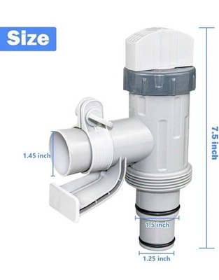 Kumater Pool Plunger Valve 3 In 1 With Holder For Above Ground Pools