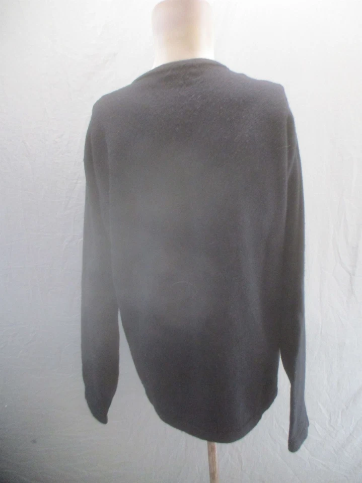 Halogen Size L Mens Black 100% Cashmere V Neck Long Sleeve Pull Over Sweater 316 - Image 4 of 4