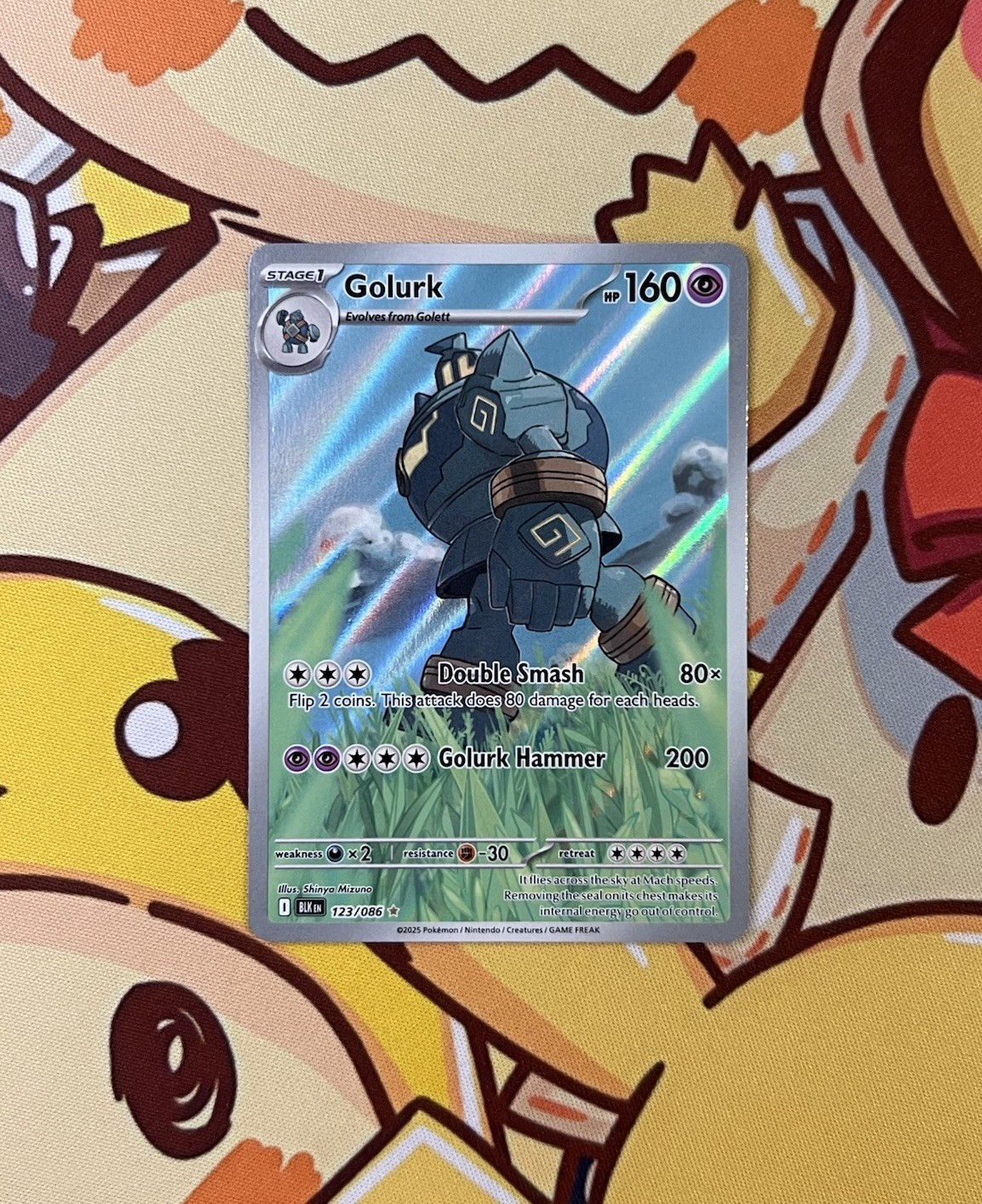 Pokémon TCG - Golurk 123/086 Sv: Black Bolt Holo - Illustration Rare - NM