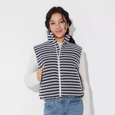 Women's Knit Vest - Wild Fable Navy Blue Striped S