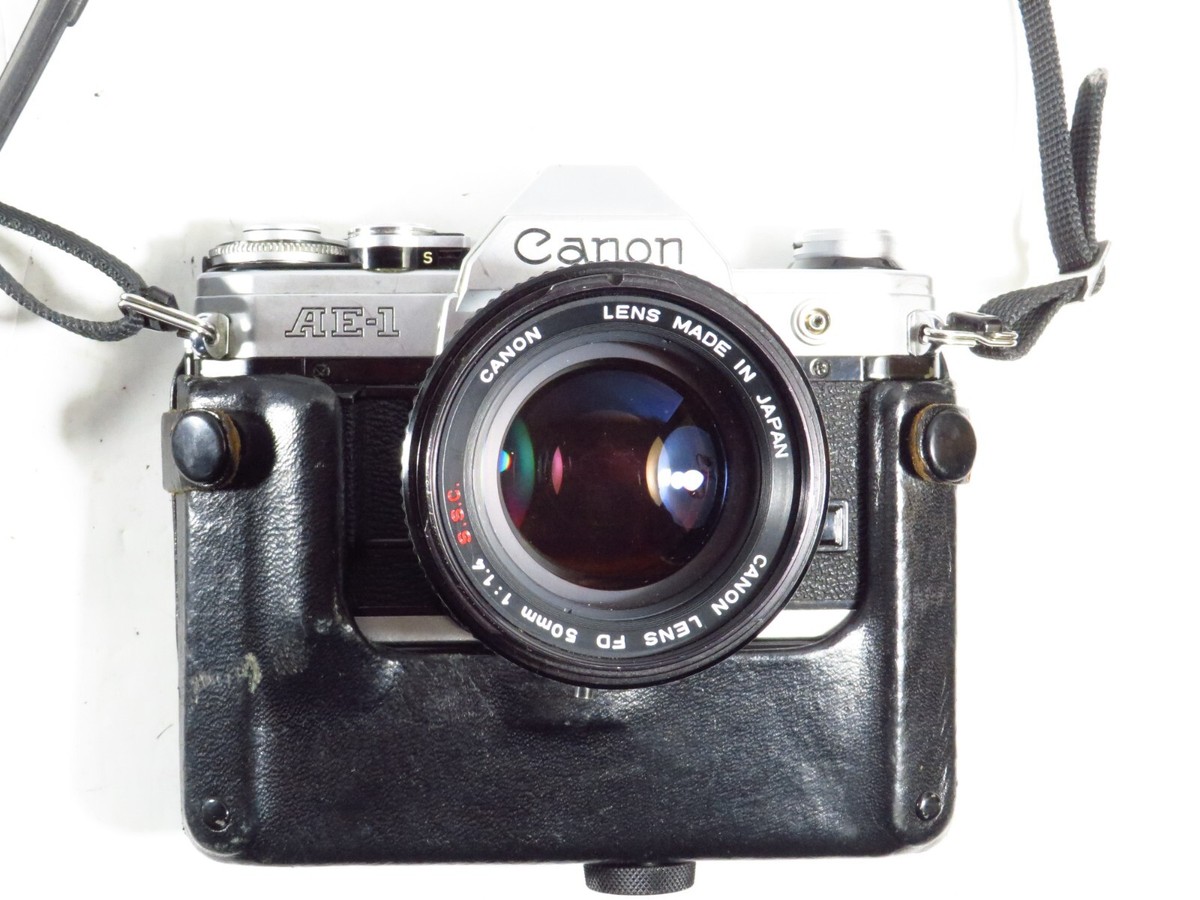 Canon AE-1 35mm SLR Film Camera w/ 50mm f1.4 S.S.C. FD Lens, Power