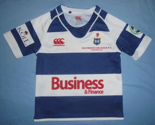 Blackrock College / 2010's Home - CANTERBURY - KIDS Shirt / Jersey. SIZE: 6 YRS
