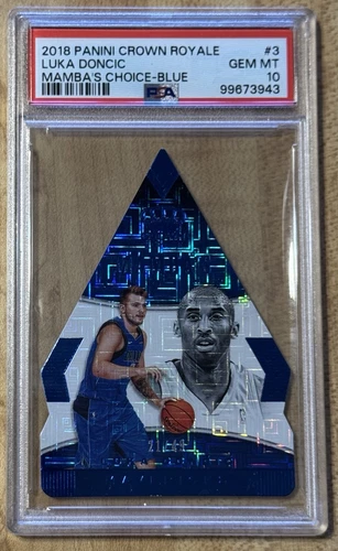 Luka Doncic Rookie Card RC PSA 10 Kobe Mamba’s Choice Blue /49 2018 Crown Royale