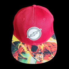 The Flash Hat Men's Red Mesh Adjustable Cartoon Outdoor Superhero Baseball Cap