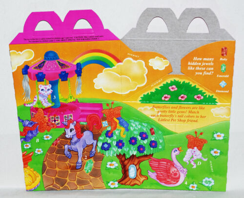McDonalds 1996 Hasbro Littlest Pet Shop Vtg Kids Happy Meal Toy Box New Unused - Picture 3 of 4