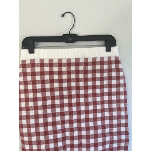Anthropologie English Factory Woman Knit Gingham Plaid Midi Skirt, Size XS - Picture 6 of 8
