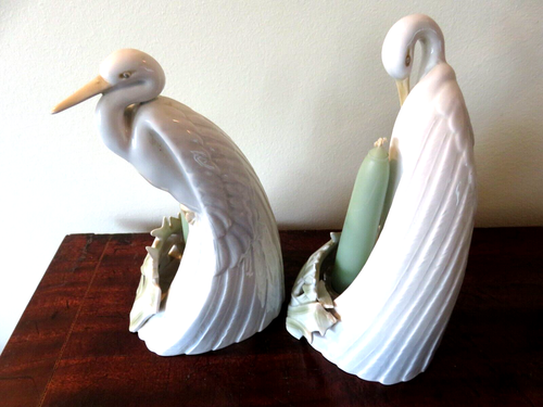 Fitz & Floyd Crane Ceramic Candle holders Vintage 1981 - Picture 10 of 17