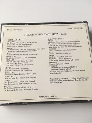 【中古CD】Helge Roswaenge - Operatic Recital／Roswaenge Helge 中古CD】Helge Roswaenge - Operatic Recital／Roswaenge Helge