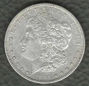 1884 S - Morgan Silver Dollar (1884-2)
