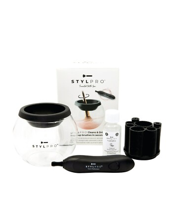 StylPro Makeup Brush Cleaner And Dryer Plus Makeup Brush Cleanser Liquid (NO BOX